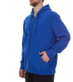 Pullover & Sweater*Elevate Arora Herren Sweat-Jacke mit Kapuze schlichte Baumwoll-Jacke Pullover 3821144 Blau