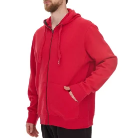 Pullover & Sweater|Jacken & Mäntel*Elevate Arora Herren Sweat-Jacke mit Kapuze schlichte Baumwoll-Jacke Pullover 3821125 Rot