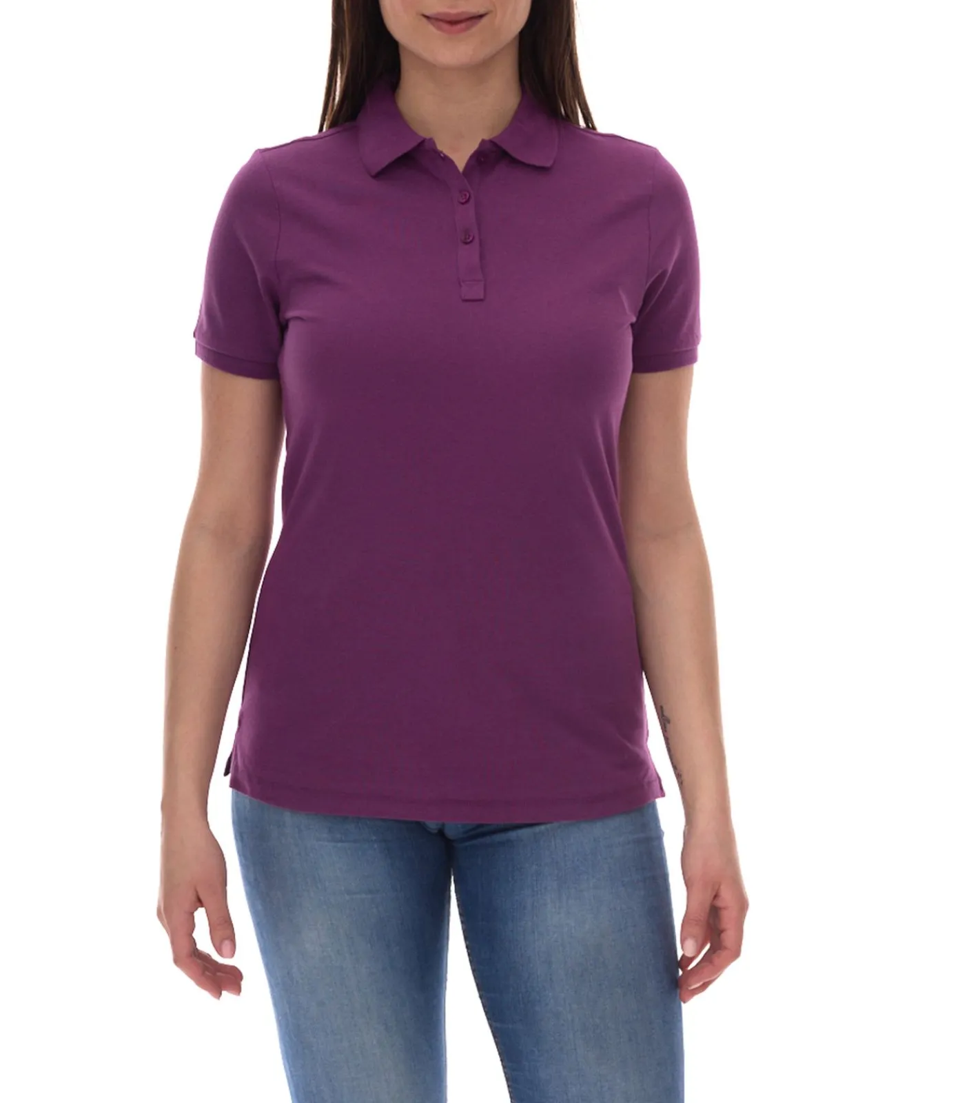 Poloshirts & Blusen*Elevate Calgary Damen Polo-Shirt Baumwolle Polo-Hemd Pique-Strick 200 g/m² 3808138 Lila