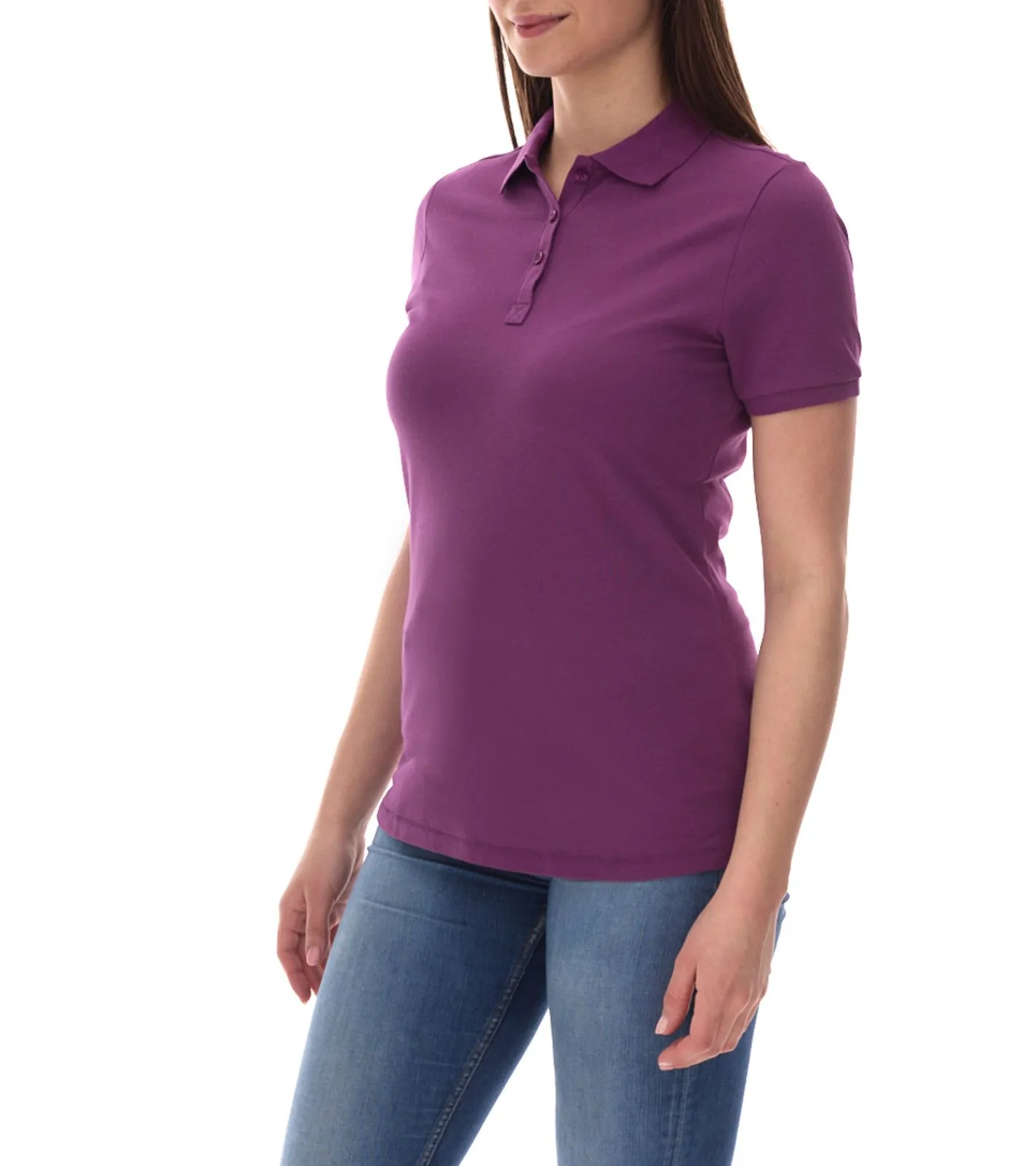 Poloshirts & Blusen*Elevate Calgary Damen Polo-Shirt Baumwolle Polo-Hemd Pique-Strick 200 g/m² 3808138 Lila