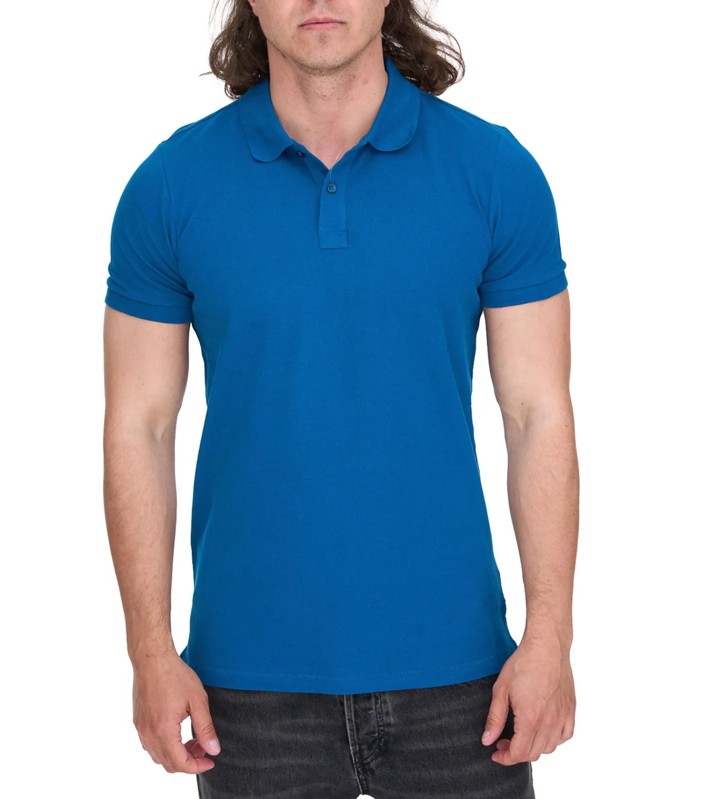 Hemden & Poloshirts*Elevate Calgary Herren Polo-Shirt Baumwolle Polo-Hemd Pique-Strick 200 g/m² 3808052 Blau