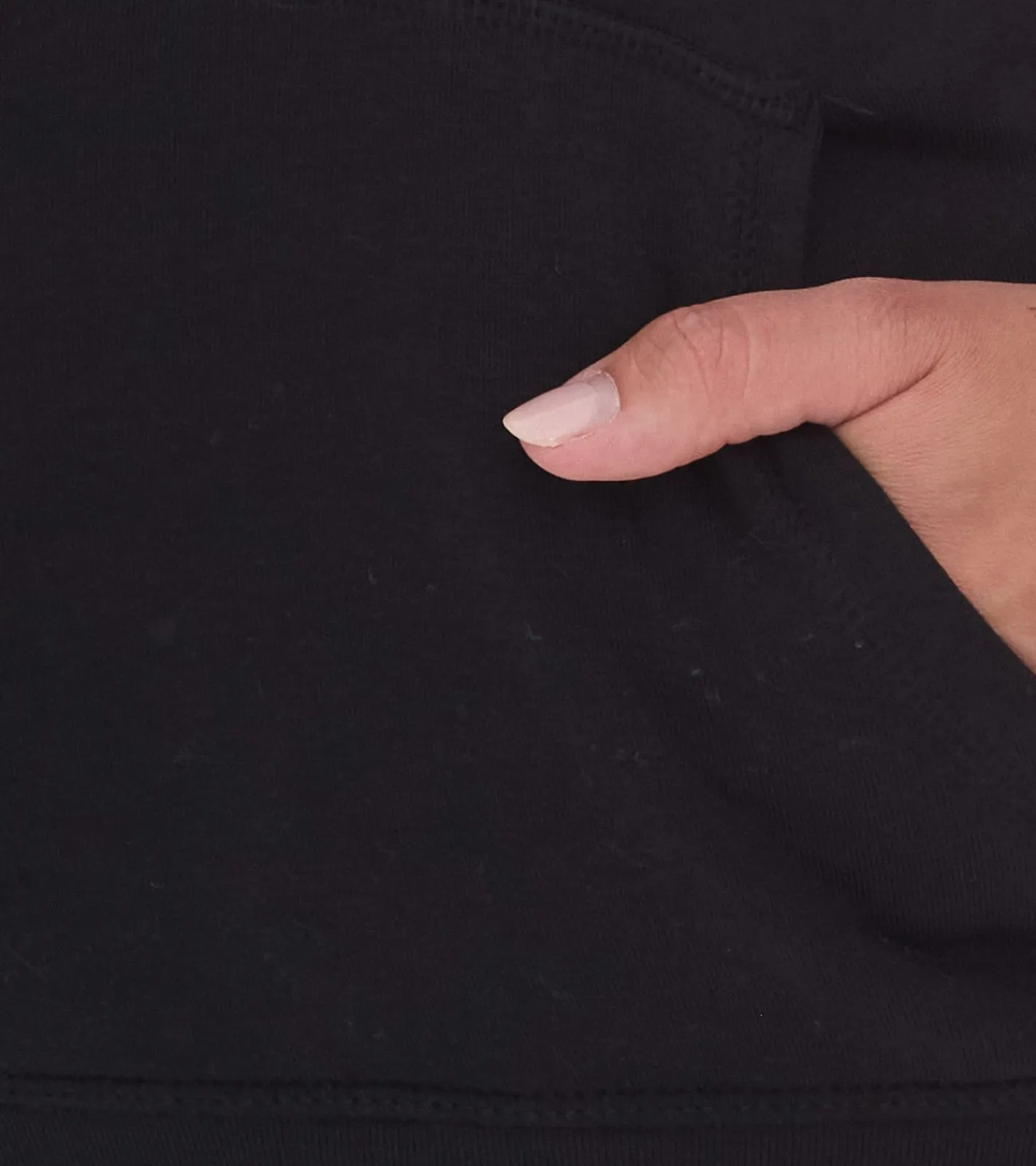 Große Größen|Sweater & Pullover*Elevate Charon Damen Hoodie schlichter Baumwoll-Pullover mit Kängurutasche Sweater 3823490 Schwarz