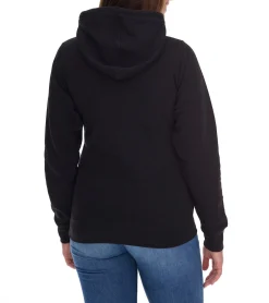 Große Größen|Sweater & Pullover*Elevate Charon Damen Hoodie schlichter Baumwoll-Pullover mit Kängurutasche Sweater 3823490 Schwarz