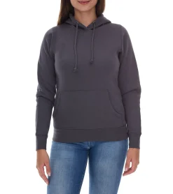 Sweater & Pullover*Elevate Charon Damen Hoodie schlichter Baumwoll-Pullover mit Kängurutasche Sweater 3823482 Grau