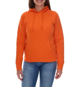 Sweater & Pullover*Elevate Charon Damen Hoodie schlichter Baumwoll-Pullover mit Kängurutasche Sweater 3823431 Orange