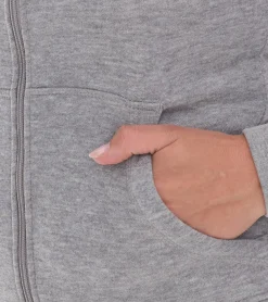 Sweater & Pullover*Elevate Charon Damen Sweatshirt schlichter Baumwoll-Jacke mit Kängurutasche Sweater 3823480 Grau