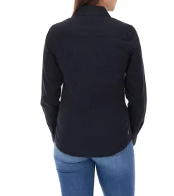 Poloshirts & Blusen*Elevate Hamell Langarm-Hemd schlichtes Damen Blusen-Hemd Popelin Bluse Hellblau oder Schwarz