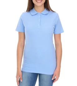 Poloshirts & Blusen*Elevate Helios Damen Polo-Shirt Baumwolle Polo-Hemd Pique-Strick 180 g/m² 3810740 Hellblau