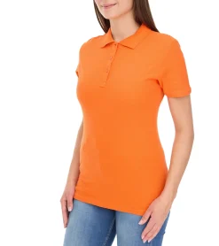 Poloshirts & Blusen*Elevate Helios Damen Polo-Shirt Baumwolle Polo-Hemd Pique-Strick 180 g/m² 3810733 Orange