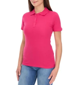Poloshirts & Blusen*Elevate Helios Damen Polo-Shirt Baumwolle Polo-Hemd Pique-Strick 180 g/m² 3810721 Pink