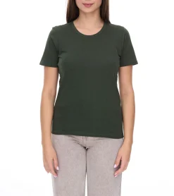 Tops & T-Shirts*Elevate Heros Damen T-Shirt schlichtes Baumwoll-Shirt 150 g/m2 Basic-Shirt Unterzieh-Shirt 3802970 Dunkelgrün