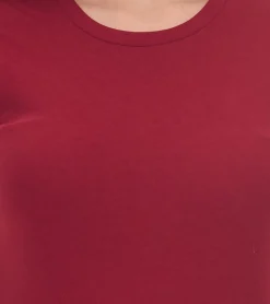 Tops & T-Shirts*Elevate Heros Damen T-Shirt schlichtes Baumwoll-Shirt 150 g/m2 Basic-Shirt Unterzieh-Shirt 3802924 Burgundy-Rot