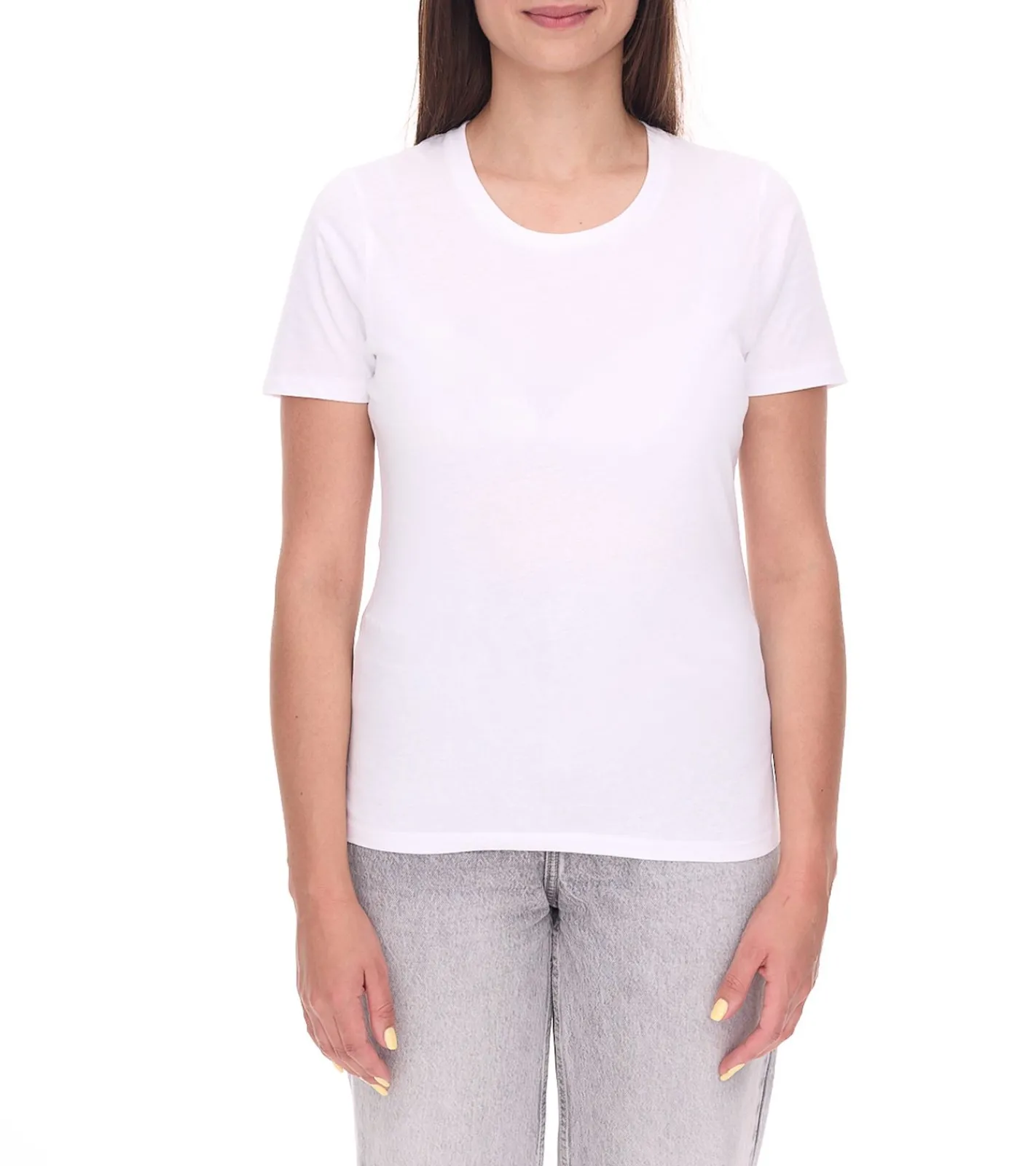 Tops & T-Shirts*Elevate Heros Damen T-Shirt auch in 4XL schlichtes Baumwoll-Shirt 150 g/m2 Basic-Shirt Unterzieh-Shirt 3802901 Weiß