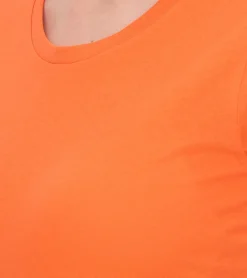 Tops & T-Shirts*Elevate Heros Damen T-Shirt schlichtes Baumwoll-Shirt 150 g/m2 Basic-Shirt Unterzieh-Shirt 3802933 Orange