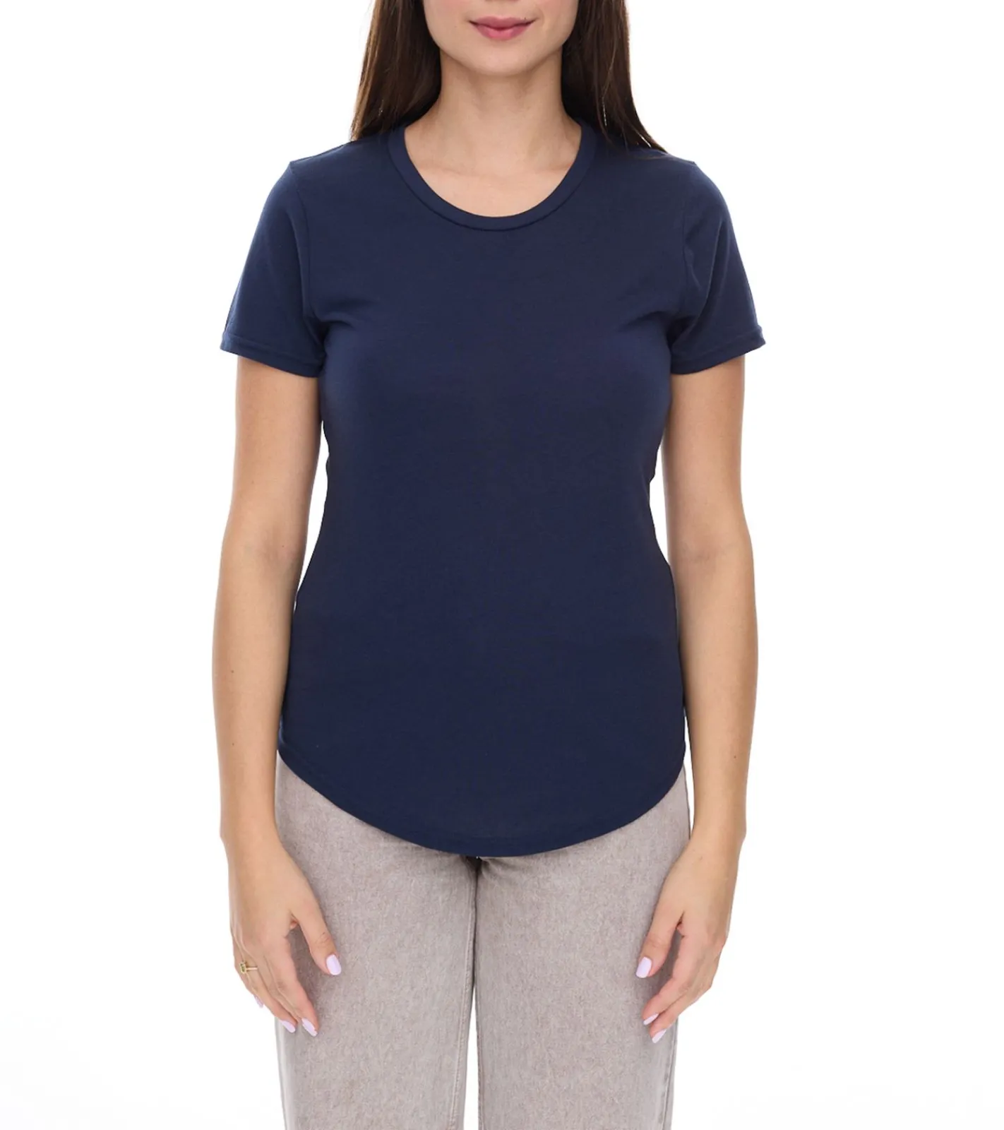 Tops & T-Shirts*Elevate Jade Damen T-Shirt nachhaltiges Kurzarm-Shirt 160 g/m2 Basic-Shirt Unterzieh-Shirt 3750149 Navy