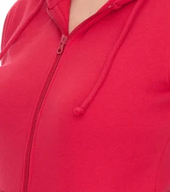 Große Größen|Sweater & Pullover*Elevate Theron Damen Sweat-Jacke mit 240 g/m2 Baumwoll-Sweater Kapuzen-Pullover Hoodie 3823025 Rot