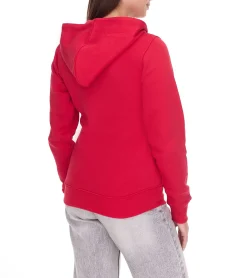 Große Größen|Sweater & Pullover*Elevate Theron Damen Sweat-Jacke mit 240 g/m2 Baumwoll-Sweater Kapuzen-Pullover Hoodie 3823025 Rot