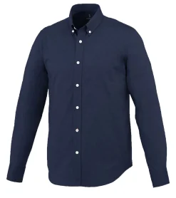 Hemden & Poloshirts*Elevate Vaillant Oxford Langarm-Hemd klassisches Herren Business-Hemd Baumwoll-Hemd 142 g/m2 3816249 Navy