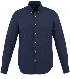 Hemden & Poloshirts*Elevate Vaillant Oxford Langarm-Hemd klassisches Herren Business-Hemd Baumwoll-Hemd 142 g/m2 3816249 Navy