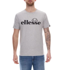 T-Shirts & Tank Tops*ellesse Fuenti T-Shirt Herren Baumwoll-Shirt mit Logo-Print Sport-Shirt SHP16469 Grau