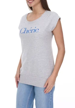 Tops & T-Shirts*AjC 2er Damen T-Shirt Alltags-Shirt kurzärmliges Sommer-Shirt 17977826 Grau/Dunkelblau