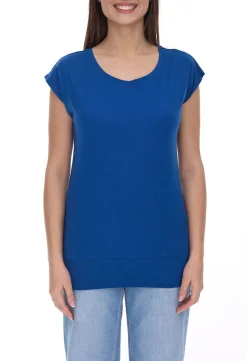 Tops & T-Shirts*AjC 2er Damen T-Shirt Alltags-Shirt kurzärmliges Sommer-Shirt 17977826 Grau/Dunkelblau