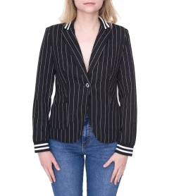 Blazer & Sakko*AjC 2er Pack Blazer Damen Business-Jacke mit Ein-Knopf-Verschluss Blazer Anzug-Jacke 36873246 Schwarz
