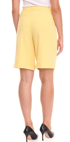 Shorts & Bermudas*AjC 2er Pack Damen Anzug-Shorts elegante kurze Hose im Sparpack Mode-Bermuda Wide Leg 49801848 Gelb