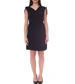 Kleider*AjC 2er Pack Damen Sommer-Kleid Maxi-Kleid mit floralem Allover-Print und schlichtes Mini-Kleid 25760756 Schwarz/Blau