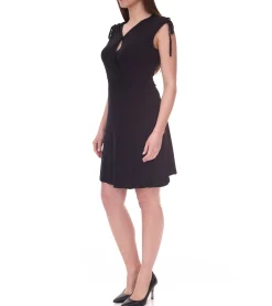 Kleider*AjC 2er Pack Damen Sommer-Kleid Maxi-Kleid mit floralem Allover-Print und schlichtes Mini-Kleid 25760756 Schwarz/Blau