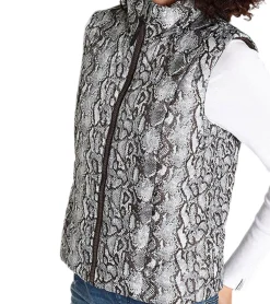 Mäntel & Jacken*ALPENBLITZ 2er Pack Damen Wende-Weste unifarbene und Allover-Print Stepp-Weste 48569704 Braun/Schwarz/Weiß