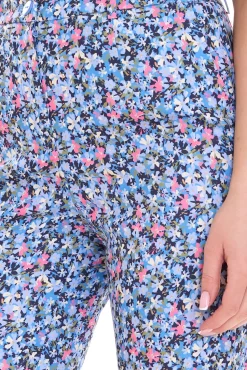 Hosen & Jeans*Aniston 2er Pack CASUAL Damen 7/8-Hose lässige Sommer-Hose mit Blümchen-Muster Sparpack 17521410 Blau