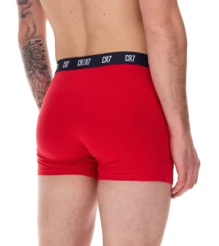 Unterwäsche|Boxershorts*CR7 CRISTIANO RONALDO 5er Pack Basic Trunk Herren Boxershorts atmungsaktive Baumwoll-Unterhose Unterwäsche 300-8125-49-2316 Rot/Grau/Navy/Schwarz