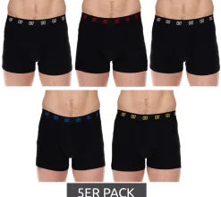 Unterwäsche|Boxershorts*CR7 CRISTIANO RONALDO 5er Pack Basic Trunk Herren Boxershorts atmungsaktive Baumwoll-Unterhose Unterwäsche 300-8125-49 Rot/Grau/Navy/Schwarz/Bunt/Gold