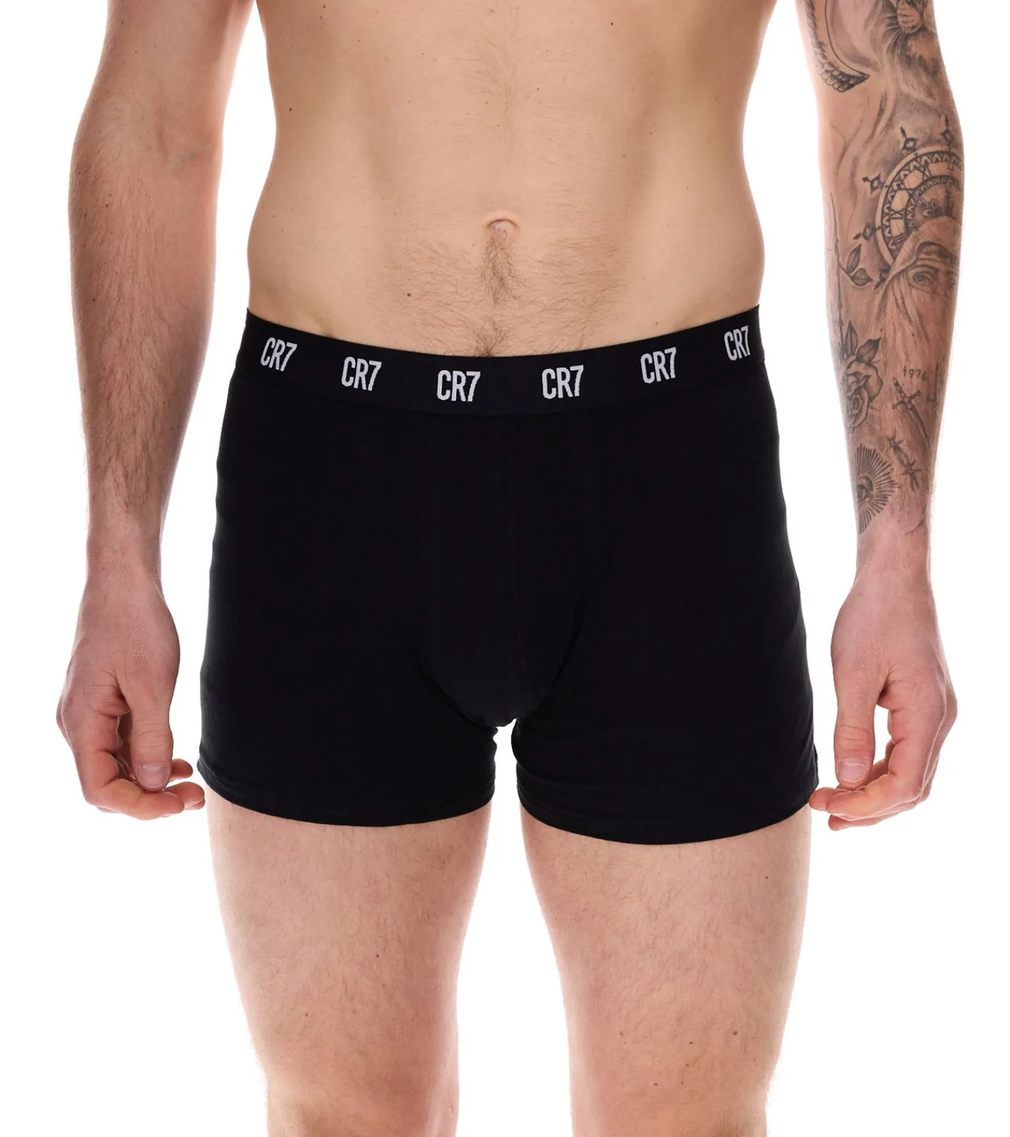 Unterwäsche|Boxershorts*CR7 CRISTIANO RONALDO 5er Pack Basic Trunk Herren Boxershorts atmungsaktive Baumwoll-Unterhose Unterwäsche 300-8125-49 Rot/Grau/Navy/Schwarz/Bunt/Gold