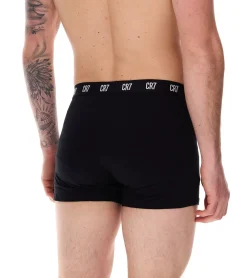 Unterwäsche|Boxershorts*CR7 CRISTIANO RONALDO 5er Pack Basic Trunk Herren Boxershorts atmungsaktive Baumwoll-Unterhose Unterwäsche 300-8125-49 Rot/Grau/Navy/Schwarz/Bunt/Gold