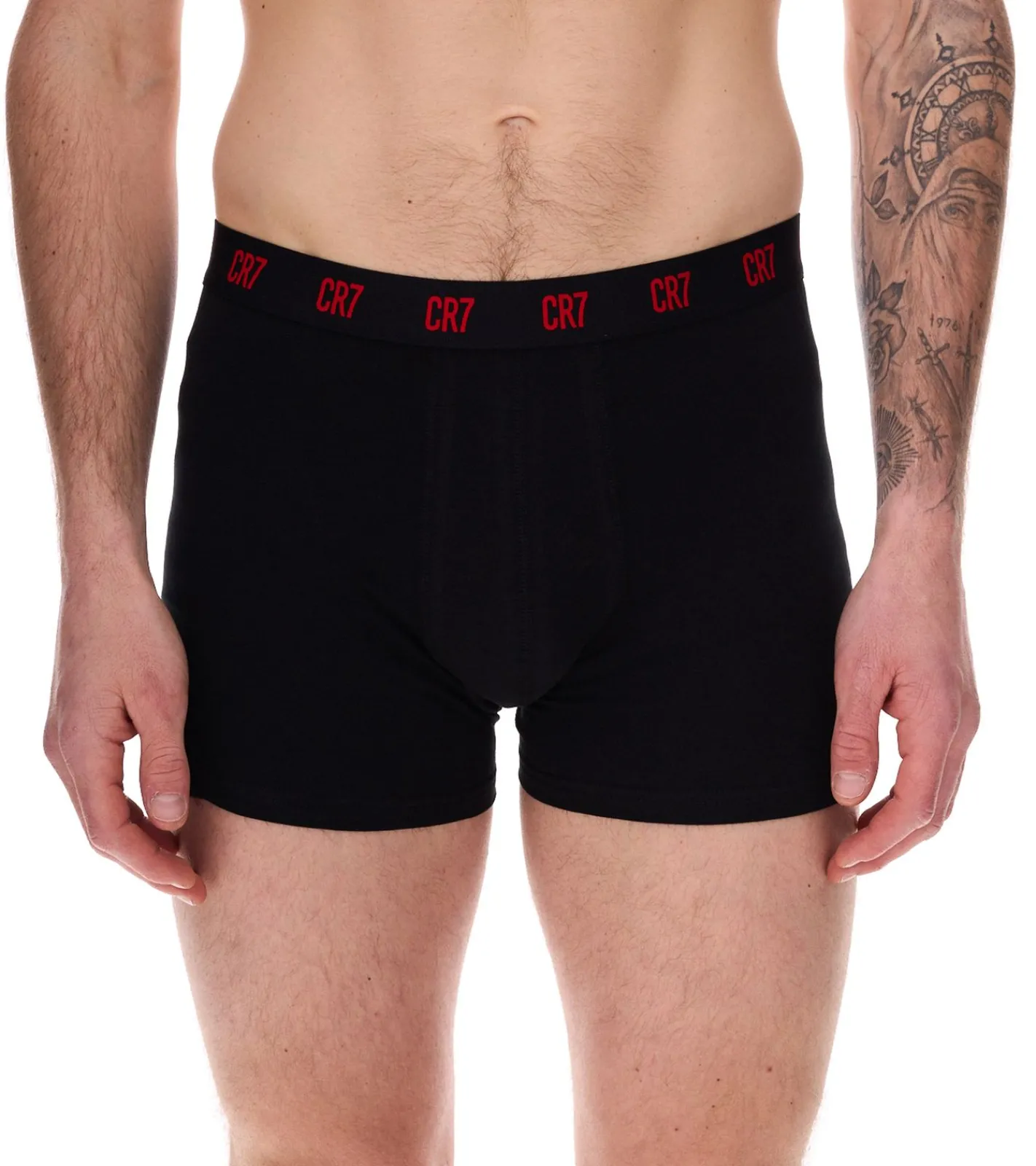 Unterwäsche|Boxershorts*CR7 CRISTIANO RONALDO 5er Pack Basic Trunk Herren Boxershorts atmungsaktive Baumwoll-Unterhose Unterwäsche 300-8125-49 Rot/Grau/Navy/Schwarz/Bunt/Gold