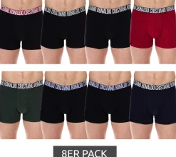 Unterwäsche|Boxershorts*CR7 CRISTIANO RONALDO 8er Pack Basic Trunk Herren Boxershorts atmungsaktive Baumwoll-Unterhose Unterwäsche 300-8109-49-2534 Schwarz/Rot/Grün/Navy