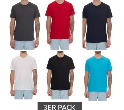 T-Shirts & Tank Tops*Elevate 3er Pack Jade Herren T-Shirt nachhaltiges Kurzarm-Shirt 160 g/m2 Basic-Shirt Unterzieh-Shirt 37500 Weiß, Rot, Hellblau, Nay, Grau oder Schwarz