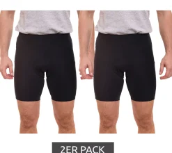 Sportunterbekleidung|Radsport*F2 2er Pack Race Herren Fahrrad-Hose mit Rückentasche Mountainbike-Hose mit High-Performance-Sitzpad Radler-Hose 6557 2038 Schwarz