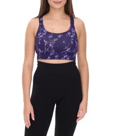 Unterwäsche|Sportoberbekleidung*FAYN SPORTS 2er Pack Damen Sport-BH marmoriertes Sport-Oberteil mit Baumwollanteil Sport-Bekleidung Trainings-BH Yoga-BH 34171929 Lila/Grau
