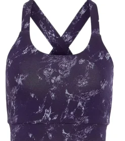 Unterwäsche|Sportoberbekleidung*FAYN SPORTS 2er Pack Damen Sport-BH marmoriertes Sport-Oberteil mit Baumwollanteil Sport-Bekleidung Trainings-BH Yoga-BH 34171929 Lila/Grau