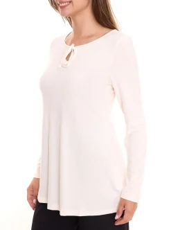 Sweater & Pullover*FLASHLIGHTS 2er Pack Damen Tunika Langarm-Shirt Sommer-Shirt 93606524 Dunkelblau/Beige
