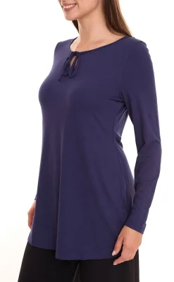 Sweater & Pullover*FLASHLIGHTS 2er Pack Damen Tunika Langarm-Shirt Sommer-Shirt 93606524 Dunkelblau/Beige