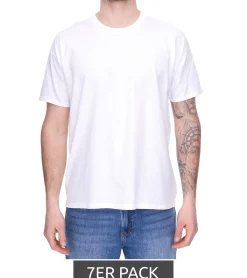 T-Shirts & Tank Tops*FRUIT OF THE LOOM 7er Pack Herren Rundhals-Shirt Baumwoll-T-Shirt Oeko-Tex 100 zertifiziert 7851198 Weiß