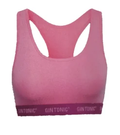 Sportoberbekleidung|Socken & Unterwäsche*GIN TONIC 5er Pack Damen Sport-BH mit Ringerrücken Bustier 212061938 oder Schwarz Pink