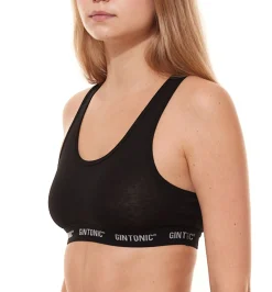 Sportoberbekleidung|Socken & Unterwäsche*GIN TONIC 5er Pack Damen Sport-BH mit Ringerrücken Bustier 212061938 oder Schwarz Pink