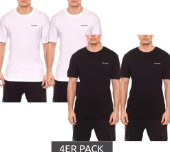 T-Shirts & Tank Tops*HECHTER STUDIO 4er Pack Herren Rundhals-Shirt Baumwoll T-Shirt NI58100 700 oder Schwarz Weiß