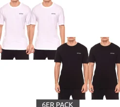 T-Shirts & Tank Tops*HECHTER STUDIO 6er Pack Herren Rundhals-Shirt Baumwoll T-Shirt NI58100 Weiß