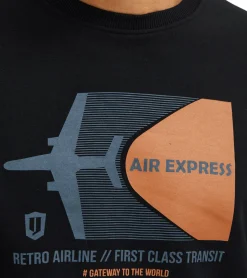 Pullover & Sweater*INDICODE 2er Pack IDForz Herren Baumwoll-Pullover Rundhals-Sweater mit großem Frontprint 55582MM , Grau oder Blau Schwarz